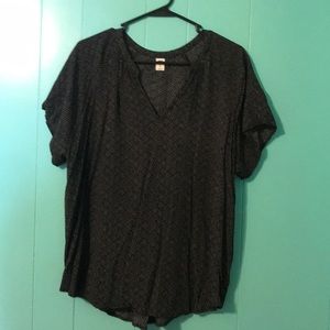 Black and White Blouse